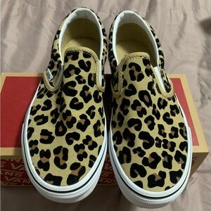 Vans Slip Ons. Leopard Print. Women’s Size 6.5. New. Tried on but never worn.